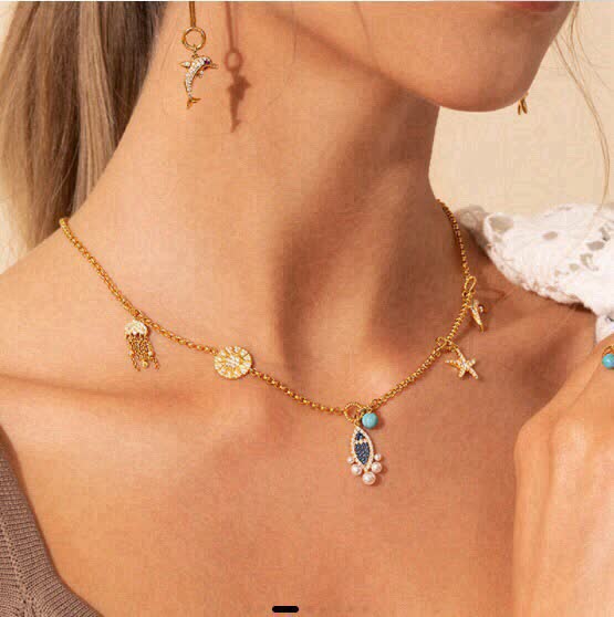 APM Monaco Ocean Element Adjustable Necklace - Gold Yellow